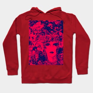 RED ART DECO FLAPPER COLLAGE Hoodie